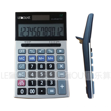 Calculadora dobro do escritório da potência de 12 dígitos com suporte do carrinho (LC228B)